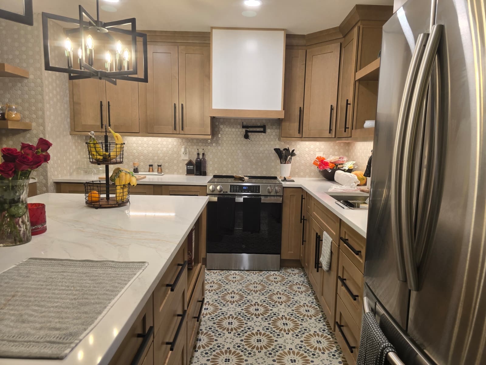 Completed kitchen remodeling project by Creative Design of Florida
